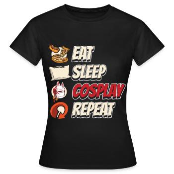 Cosplay Cosplayer Art Lover - T-shirt Femme - noir - Devant - AI Model Female 172 dark (172cm)