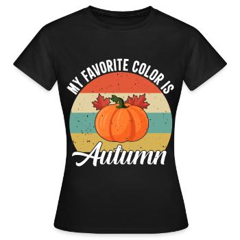 Automne - T-shirt Femme - noir - Devant - AI Model Female 172 dark (172cm)
