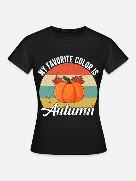 Herbst - Frauen T-Shirt - Schwarz