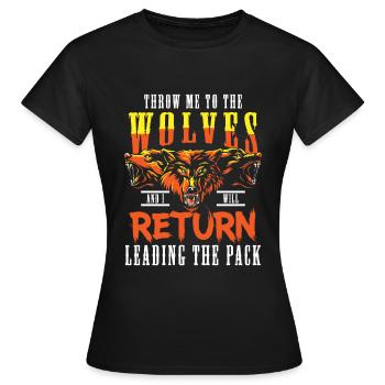 Wolf Wild Wolfpack - Frauen T-Shirt - Schwarz - Vorne - AI Model Female 172 dark (172cm)