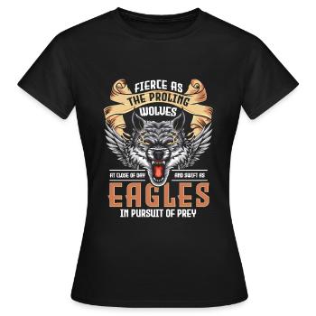 Loup Animal Mystique Wolfpack - T-shirt Femme - noir - Devant - AI Model Female 172 dark (172cm)