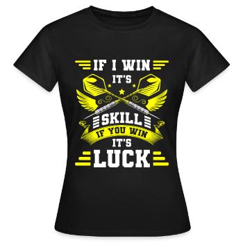 Dartscheibe Dartboard Bullseye - Frauen T-Shirt - Schwarz - Vorne - AI Model Female 172 dark (172cm)