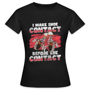 Handwerk Schuhe Handwerkskunst Turnschuhe - Frauen T-Shirt - Schwarz - Vorne - AI Model Female 172 dark (172cm)