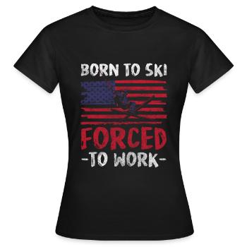 Ski Ski alpin Domaine skiable - T-shirt Femme - noir - Devant - AI Model Female 172 dark (172cm)