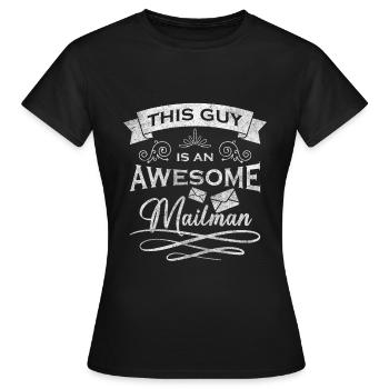 Zusteller Briefe Kurier - Frauen T-Shirt - Schwarz - Vorne - AI Model Female 172 dark (172cm)