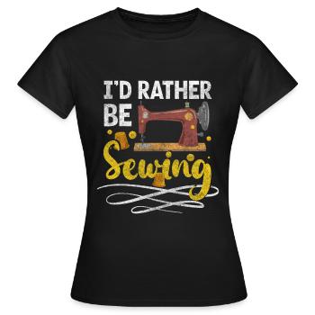 Tailor Scissors Sewing - Women's T-Shirt - black - Front - AI Model Female 172 dark (172cm)