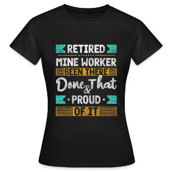 Mines, Ouvrier, Charbon - T-shirt Femme - noir - Devant - AI Model Female 172 dark (172cm)