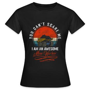 Mines, Mine, Charbon, Mineur - T-shirt Femme - noir - Devant - AI Model Female 172 dark (172cm)
