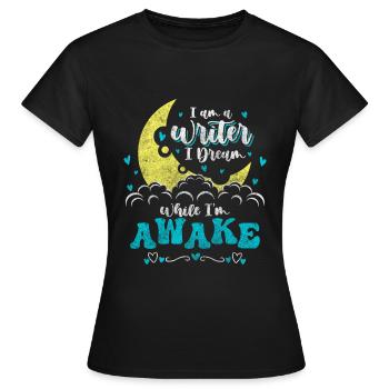 Écrivains, Livres, Poètes, Blogueurs - T-shirt Femme - noir - Devant - AI Model Female 172 dark (172cm)