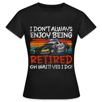 Polizei Ordnung Uniform Jagd - Frauen T-Shirt - Schwarz - Vorne - AI Model Female 172 dark (172cm)