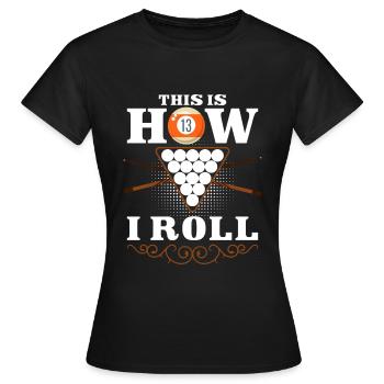 Billard Hobby Hobby 8-Ball - T-shirt Femme - noir - Devant - AI Model Female 172 dark (172cm)