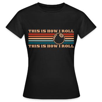 Billard Pub 8-Ball - T-shirt Femme - noir - Devant - AI Model Female 172 dark (172cm)