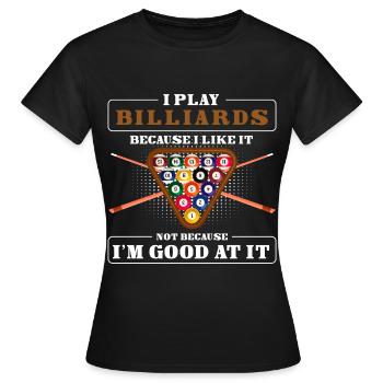 Billiard Kneipe Gewinn - Frauen T-Shirt - Schwarz - Vorne - AI Model Female 172 dark (172cm)