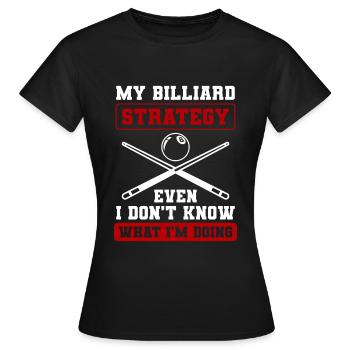 Billiard Training Cue Billardkugeln - Frauen T-Shirt - Schwarz - Vorne - AI Model Female 172 dark (172cm)