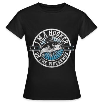 Pêcheur Petri Heil Sport - T-shirt Femme - noir - Devant - AI Model Female 172 dark (172cm)