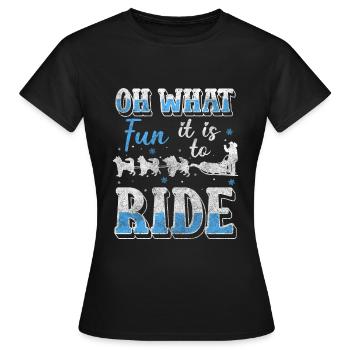 Luge, sports d’hiver, luge, glace - T-shirt Femme - noir - Devant - AI Model Female 172 dark (172cm)