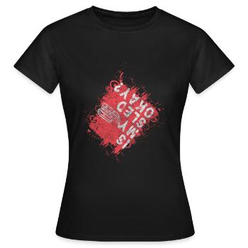 Schlittenfahren Winterurlaub - Frauen T-Shirt - Schwarz - Vorne - AI Model Female 172 dark (172cm)