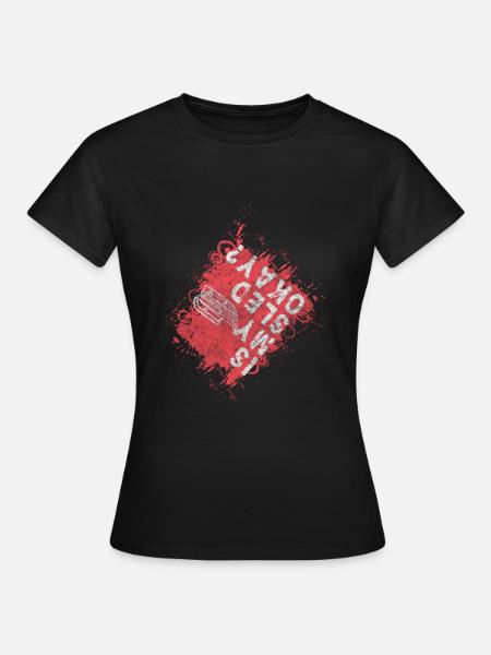Schlittenfahren Winterurlaub - Frauen T-Shirt - Schwarz