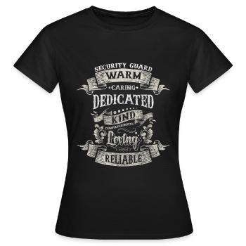 Security, Security, Order, Guard - Women's T-Shirt - black - Front - AI Model Female 172 dark (172cm)