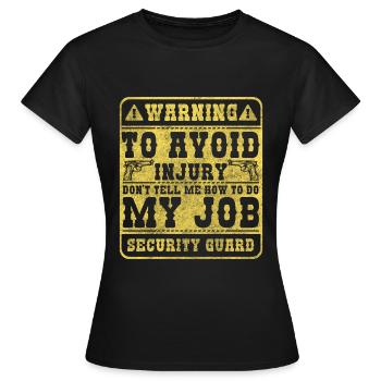 Security, Gatekeeper, Order, Guard - Women's T-Shirt - black - Front - AI Model Female 172 dark (172cm)