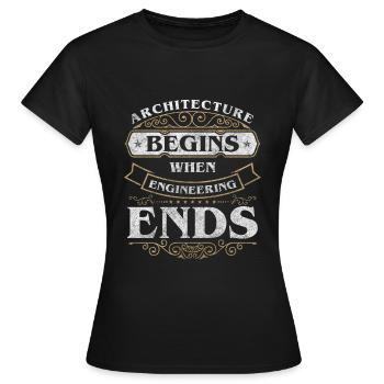 Ingenieur Entwurf Architekturbüro - Frauen T-Shirt - Schwarz - Vorne - AI Model Female 172 dark (172cm)