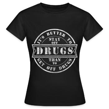 Drugs Addictive Clean Reboot - Women's T-Shirt - black - Front - AI Model Female 172 dark (172cm)