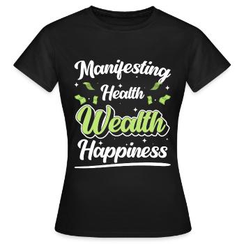 Entrepreneur en finance d’argent - T-shirt Femme - noir - Devant - AI Model Female 172 dark (172cm)