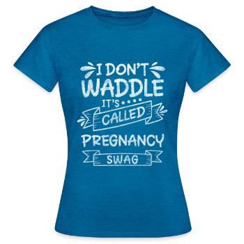 Baby Birth Offspring Children - Women's T-Shirt - antique blue sapphire heather - Front - AI Model Female 172 dark (172cm)
