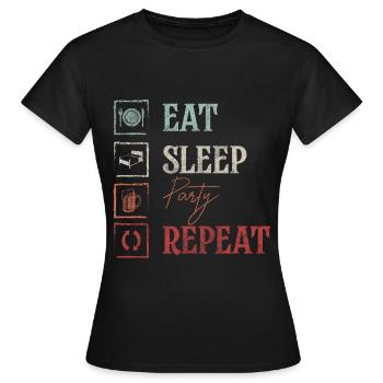 Fêtez l’anniversaire de la soirée des hommes - T-shirt Femme - noir - Devant - AI Model Female 172 dark (172cm)