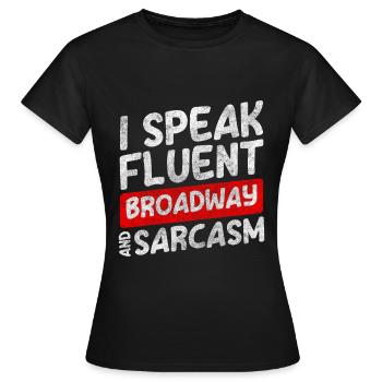 Theater Auftritt Spielen Vorhang - Frauen T-Shirt - Schwarz - Vorne - AI Model Female 172 dark (172cm)