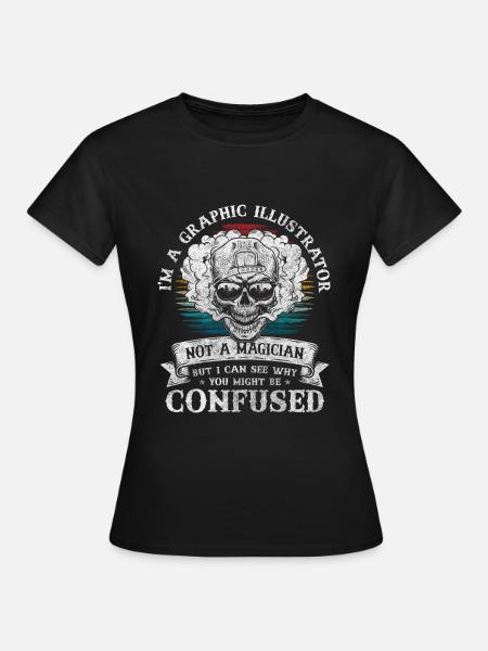 Designer Moderne Kunst - Frauen T-Shirt - Schwarz