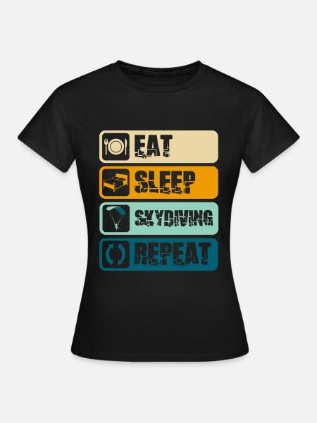 Fallschirmspringen Himmel Freifall - Frauen T-Shirt - Schwarz