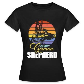 Schäferhund Schutzhund Hundeliebe Diensthund - Frauen T-Shirt - Schwarz - Vorne - AI Model Female 172 dark (172cm)