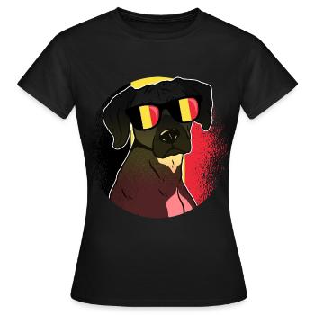 Belgien - Frauen T-Shirt - Schwarz - Vorne - AI Model Female 172 dark (172cm)