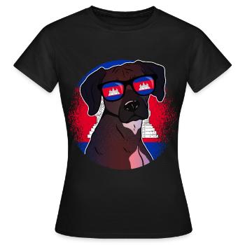 Cambodge - T-shirt Femme - noir - Devant - AI Model Female 172 dark (172cm)