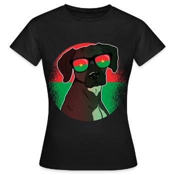 Burkina Faso - T-shirt Femme - noir - Devant - AI Model Female 172 dark (172cm)