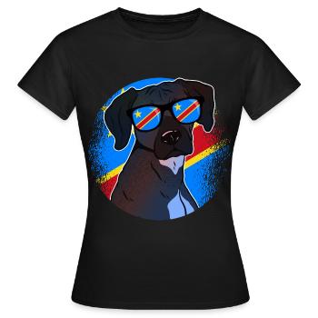 Demokratische Republik Kongo - Frauen T-Shirt - Schwarz - Vorne - AI Model Female 172 dark (172cm)