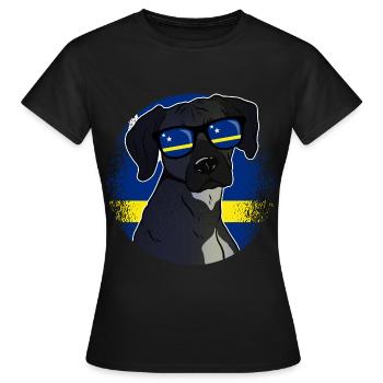 Curaçao - Frauen T-Shirt - Schwarz - Vorne - AI Model Female 172 dark (172cm)