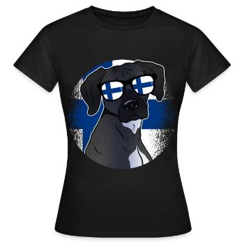Finnland - Frauen T-Shirt - Schwarz - Vorne - AI Model Female 172 dark (172cm)