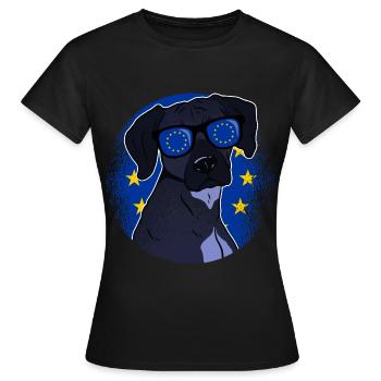 Union européenne - T-shirt Femme - noir - Devant - AI Model Female 172 dark (172cm)