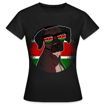 Kenia - Frauen T-Shirt - Schwarz - Vorne - AI Model Female 172 dark (172cm)