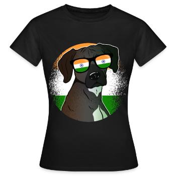 Inde - T-shirt Femme - noir - Devant - AI Model Female 172 dark (172cm)