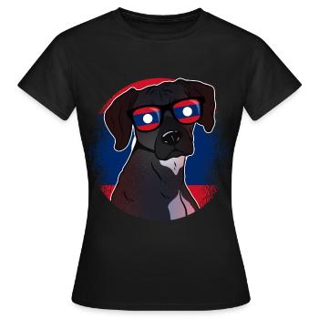 Laos - T-shirt Femme - noir - Devant - AI Model Female 172 dark (172cm)