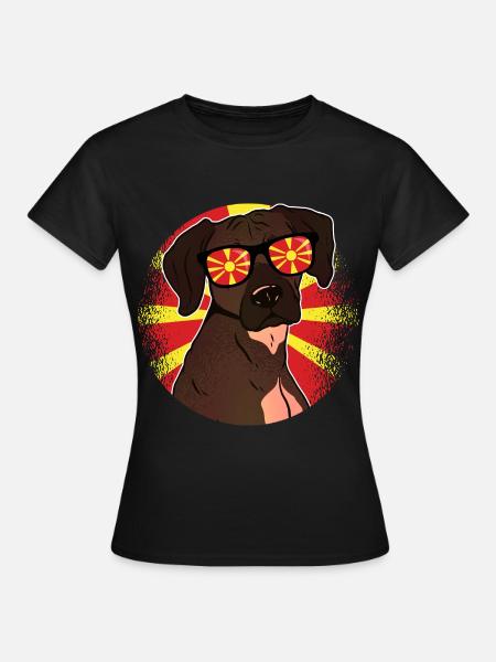 Nordmazedonien - Frauen T-Shirt - Schwarz