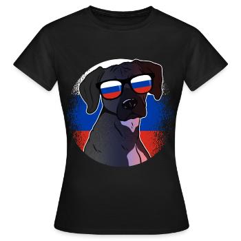 Russia - Women's T-Shirt - black - Front - AI Model Female 172 dark (172cm)