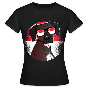 Singapur - Frauen T-Shirt - Schwarz - Vorne - AI Model Female 172 dark (172cm)