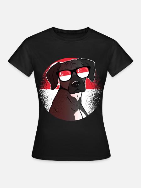 Singapur - Frauen T-Shirt - Schwarz