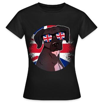 United Kingdom - Women's T-Shirt - black - Front - AI Model Female 172 dark (172cm)