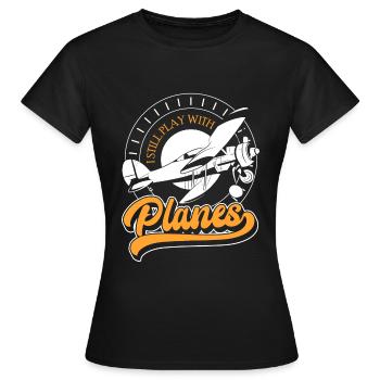 Modellflug Hobby Hobbypilot Testpilot - Frauen T-Shirt - Schwarz - Vorne - AI Model Female 172 dark (172cm)