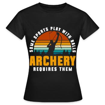 Archer Bow and Arrow Club - T-shirt Femme - noir - Devant - AI Model Female 172 dark (172cm)